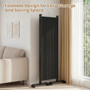 4-Panel Room Divider with Lockable Wheels - 87" x 68"