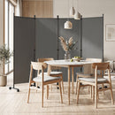 4-Panel Room Divider with Lockable Wheels - 87" x 68"
