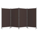 4 Panel Room Divider Screen 6 FT Tall Folding Privacy Partition