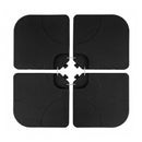 4-Piece Cantilever Offset Base 164 LBS Heavy-Duty Square with U-Locking Pins-Black