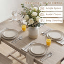 4-Piece Counter Height Dining Table Set with Power Outlet Solid Rubber Wood Kitchen Table