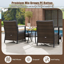 4 Piece Outdoor Furniture Set with Glass Topped Coffee Table