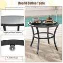 4 Piece Outdoor Furniture Set with Glass Topped Coffee Table