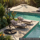 4-Piece Patio Market Umbrella Base 140 LBS Heavy-Duty with U-Locking Pins-Black