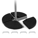 4-Piece Patio Market Umbrella Base 140 LBS Heavy-Duty with U-Locking Pins-Black