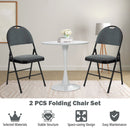2/4 Pieces Padded Folding Dining Chairs with Backrest