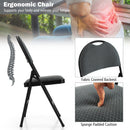 2/4 Pieces Padded Folding Dining Chairs with Backrest