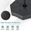 4 Pieces Patio Cantilever Offset Umbrella Weights Base Plate Set