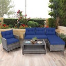 4-Piece Outdoor Sectional Sofa Set with Coffee Table