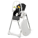 4-in-1 Foldable Baby High Chair with 7 Adjustable Heights and Free Toys Bar