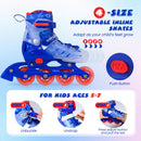 4-Size Adjustable Kids Inline Skates for Beginners Ages 5-7