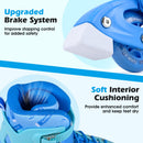 4-Size Adjustable Light-Up Kids Inline Skates for Kids Ages 7-9