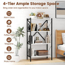 4-Tier Bookshelf with Heavy-Duty Metal Frame