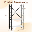 4-Tier Bookshelf with Heavy-Duty Metal Frame