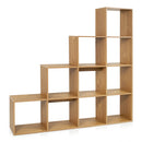 4-Tier Bookshelf with 10 Cube Storage and Anti-Tip Kit