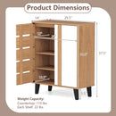 4-Tier Farmhouse Shoe Organizer with Louvered Door