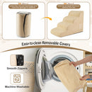 4-Tier Foam Dog Steps with Non-Slip Surface & Washable Cover