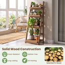 4-Tier Foldable Plant Stand with Slatted Shelves