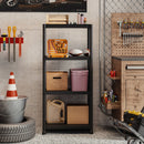 4-Tier Heavy-Duty Plastic Storage Shelves Freestanding Garage Shelving Unit
