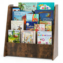 4-Tier Kids Bookshelf with Deep Compartments for Bedroom
