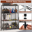 4-Tier Metal Storage Shelving Unit with V-Shaped Wire Rack-Black