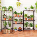 4-Tier Metal Storage Shelving Unit with V-Shaped Wire Rack and 600 LBS Capacity-Black
