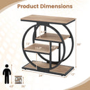 4-Tier Narrow End Table with Storage Shelves
