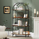 4-Tier Open Bookcase with Sturdy Metal Frame for Living Room