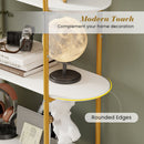 4-Tier Open Bookcase with Sturdy Metal Frame for Living Room