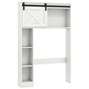 4-Tier Over The Toilet Storage Cabinet with Sliding Barn Door and Storage Shelves