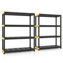 4-Tier Heavy-Duty Storage Shelf Set of 2 - Black