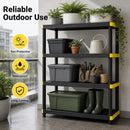 4-Tier Heavy-Duty Storage Shelf Set of 2 - Black