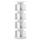 4-Tier Rotating Bookshelf 360¬∞ Display Rack with Dividers and Anti-falling Baffles