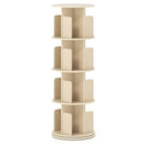 4-Tier Rotating Bookshelf 360¬∞ Display Rack with Dividers and Anti-falling Baffles