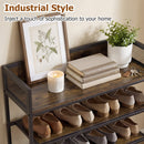 4-Tier Shoe Rack Industrial Shoe Organizer with Heavy Duty Metal Frame