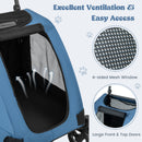 4 Wheels Extra Large Dog Stroller Foldable Pet Stroller with Dual Entry