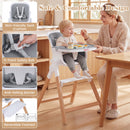 4-in-1 Convertible Baby High Chair with Adjustable Tray