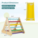 4 in 1 Triangle Climber Toy with Sliding Board and Climbing Net