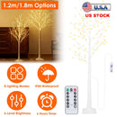 Lighted Birch Tree Artificial White Birch Twig Tree with 8 Warm White Lighting Modes for Wedding Party Christmas Holiday Festival Home Decoration