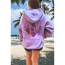 Womens Letter-Print Drop-Shoulder Sweatshirt