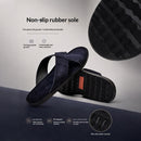 Mens Suede Slippers Summer Outdoor Cross-Strap Sandals