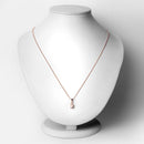 0.70 Carat Genuine Morganite .925 Sterling Silver Pendant