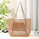 Portable Portable Beach Bag Travel Bag Sandwich Grid