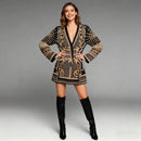 Pearl-bead Printed Petite Blazer For Women