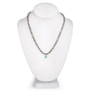 32.50 Carat Genuine Multi Stones .925 Sterling Silver Necklace