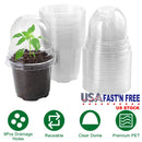 30Pcs Plant Nursery Pots PET Flower Seed Starting Pots Container with Dome with Drainage Holes