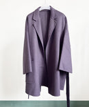 Mid-length Double-faced Wool Belted Coat