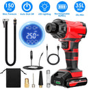 150PSI Cordless Car Tire Pump Rechargeable Tire Inflator 12V Portable Electric Air Compressor with LED Light for Car Bike Motorcycle Ball