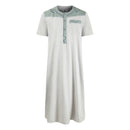 Men's Robe Pocket Contrast Color Short Sleeve