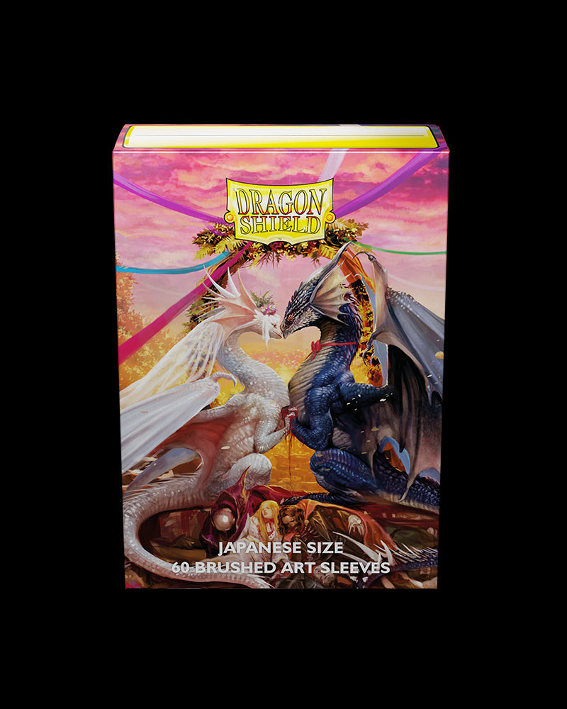 Dragon Shield: Japanese Size 60ct Brushed Art Sleeves - Valentine Dragons 2023